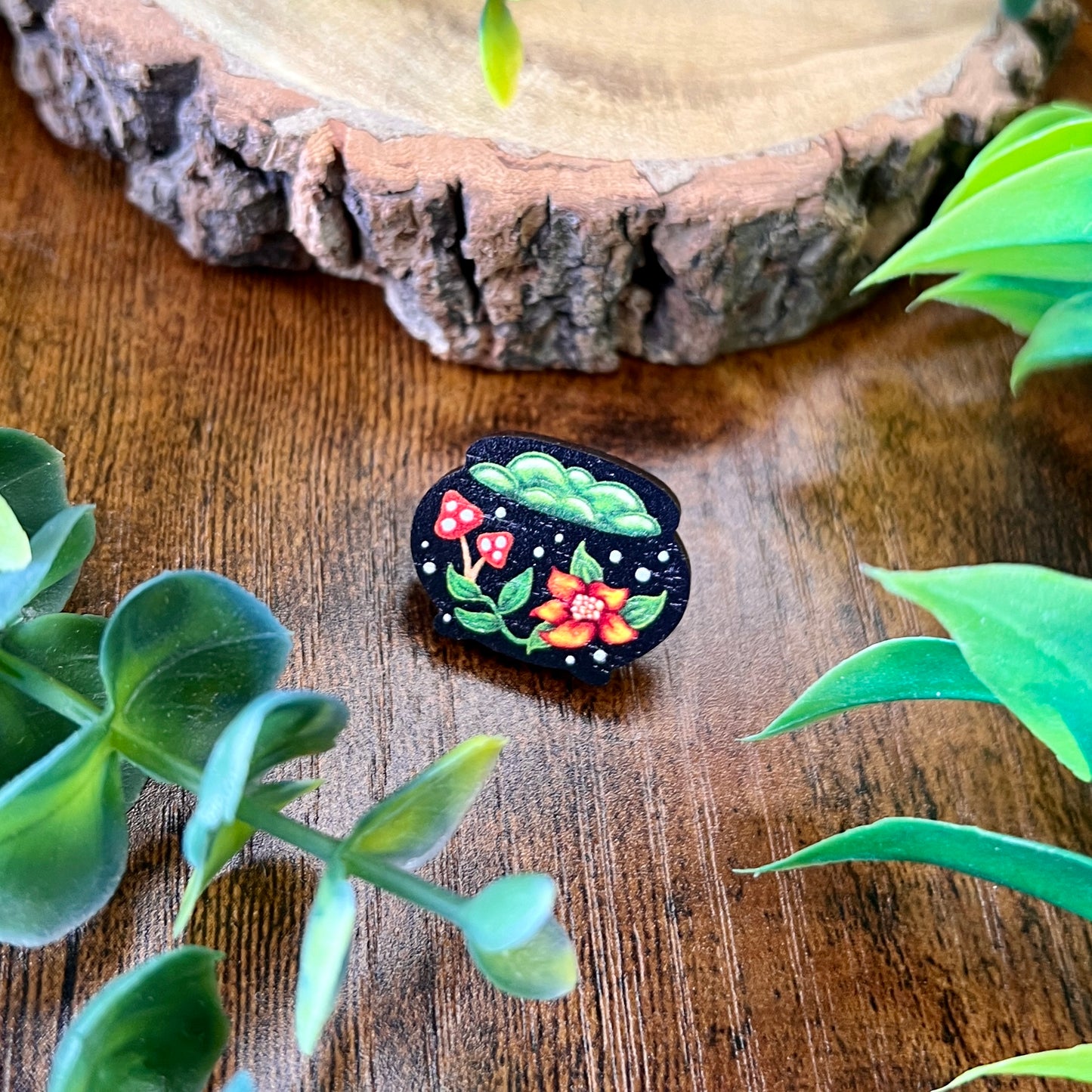 Cauldron Wooden Pin
