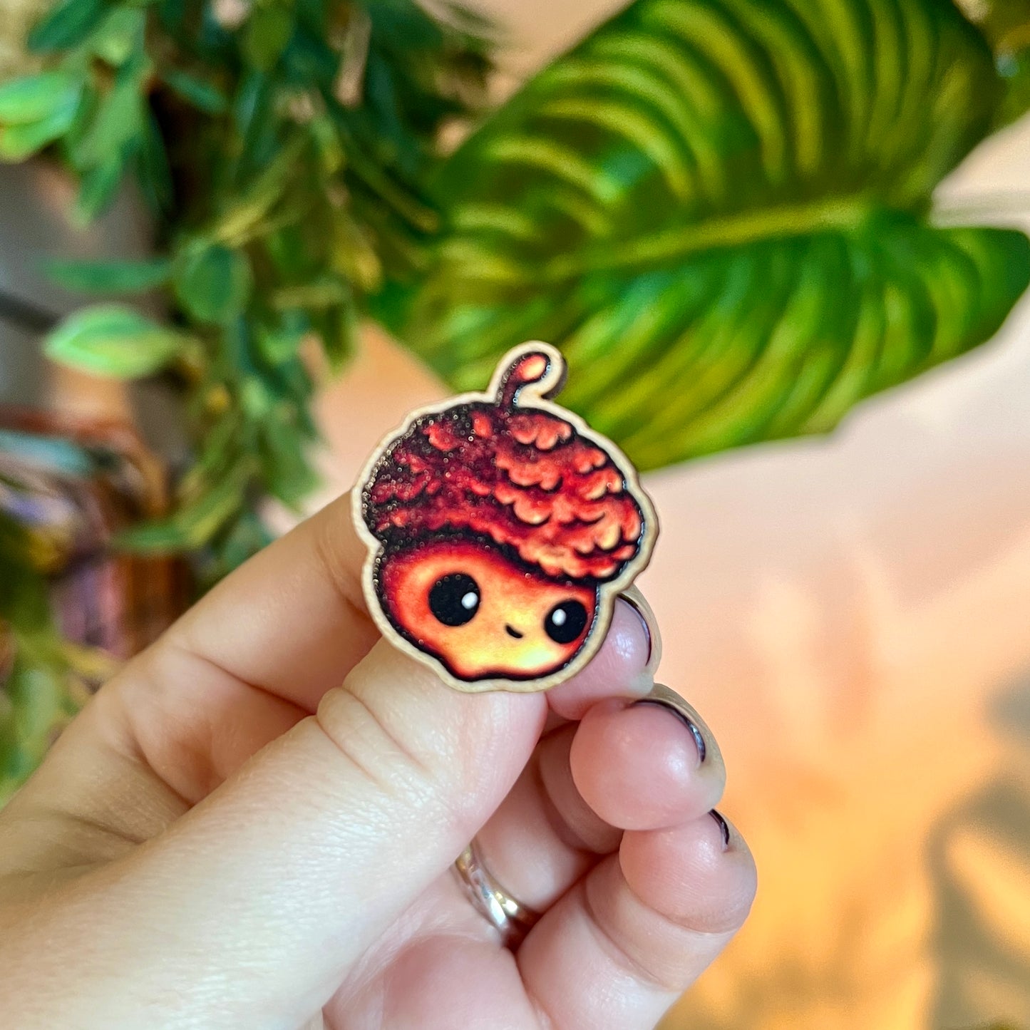 Oakley the Acorn Wooden Pin