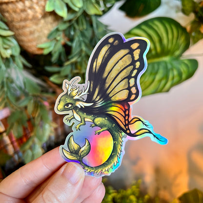 Mythical Dragon Holographic Sticker