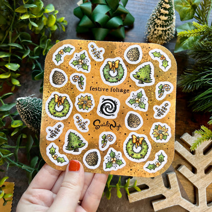 Natural Festive Foliage Sticker Sheet