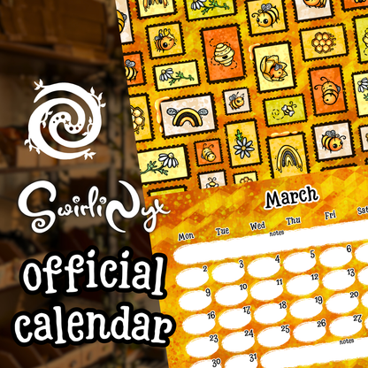 Magical Stamp Wall Calendar 2026