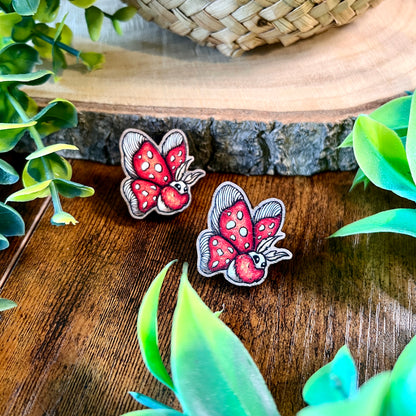 Mushie Moth Wooden Pin