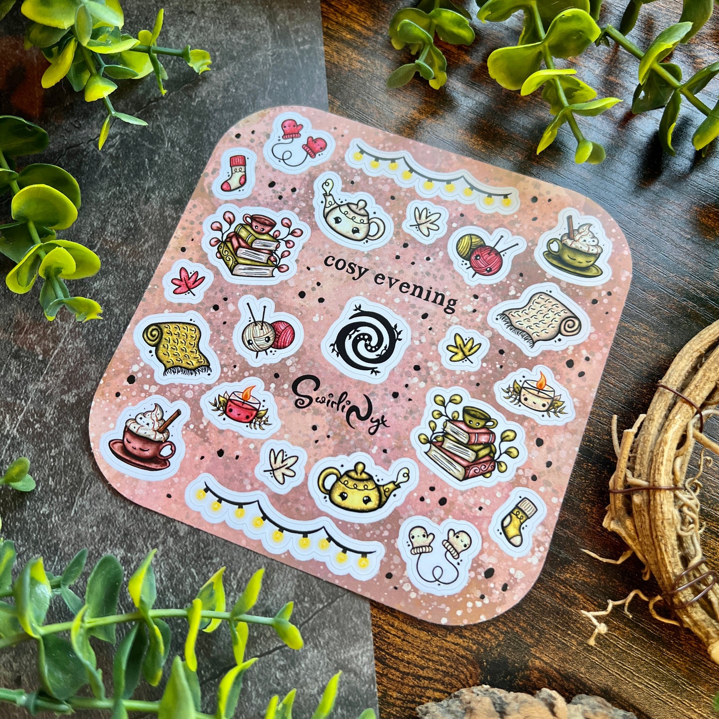 SECOND Neutral Cosy Evening Sticker Sheet