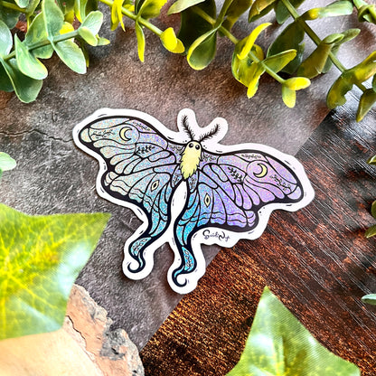 Lunar Moth Sparkle Sticker