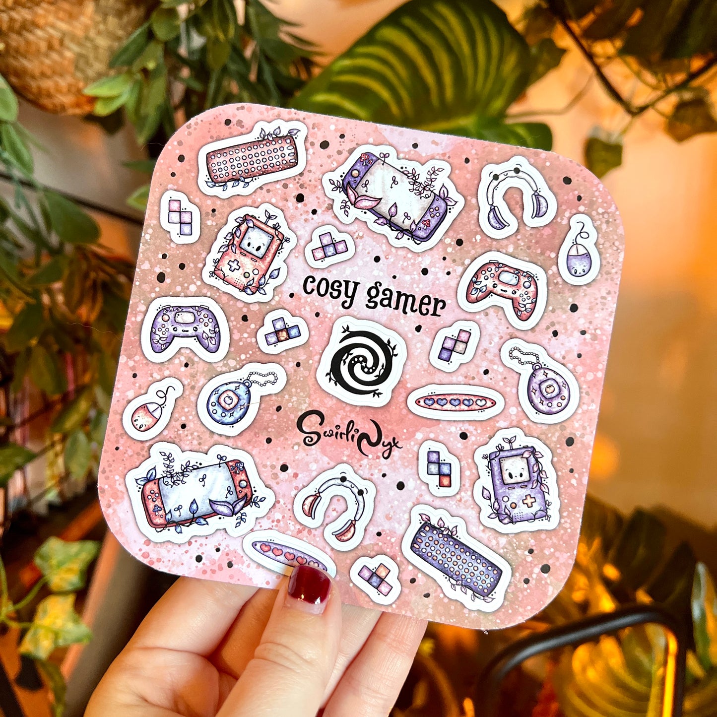 Pink Cosy Gamer Sticker Sheet