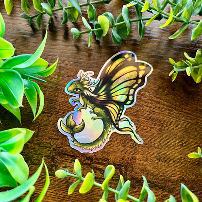 Mythical Dragon Holographic Sticker
