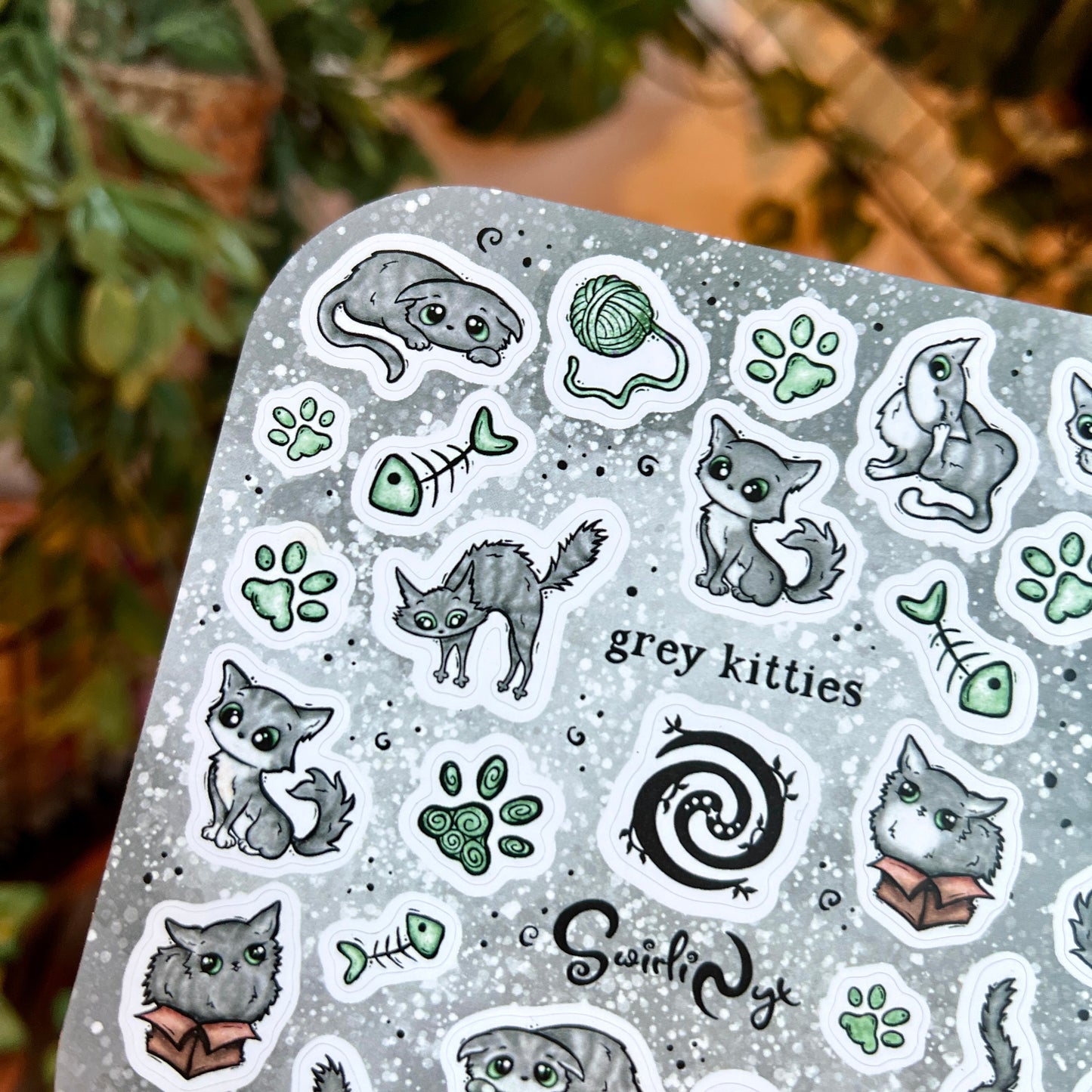 Grey Kitties Sticker Sheet