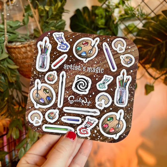 Artist's Magic Dark Sticker Sheet