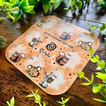Festive Creatures Gift Tag Large Sticker Sheet