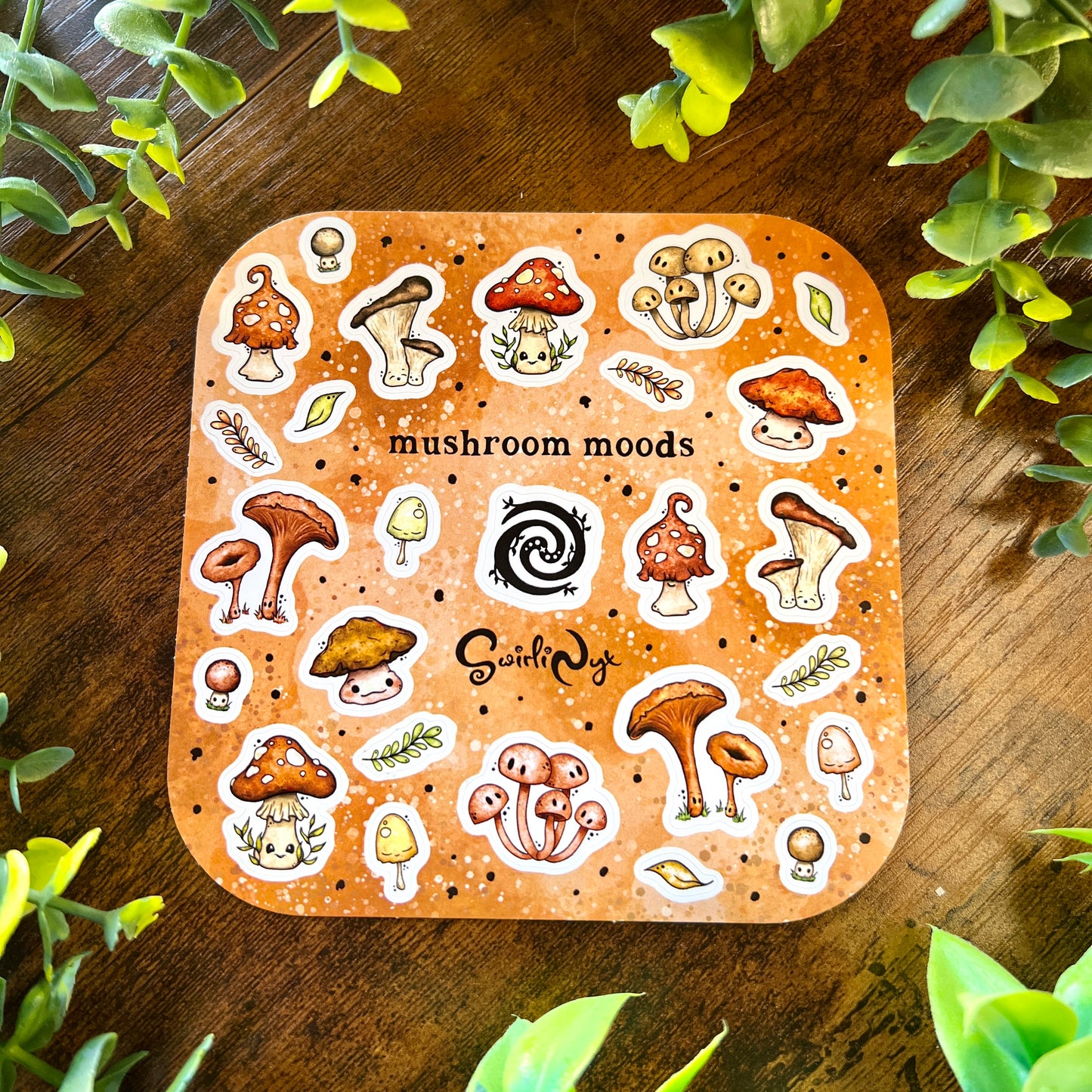 Natural Mushroom Moods Sticker Sheet