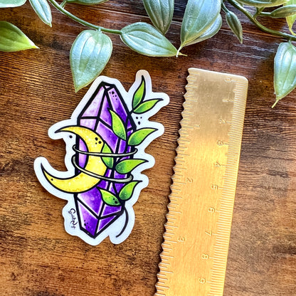 Amethyst Moon Clear Sticker