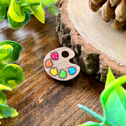 Classic Paint Palette Wooden Pin