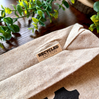 Magical Moth Stamp Recycled Tote Bag with Gusset