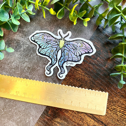 Lunar Moth Sparkle Sticker