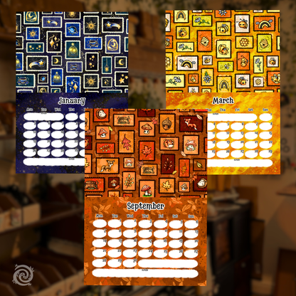 Magical Stamp Wall Calendar 2026