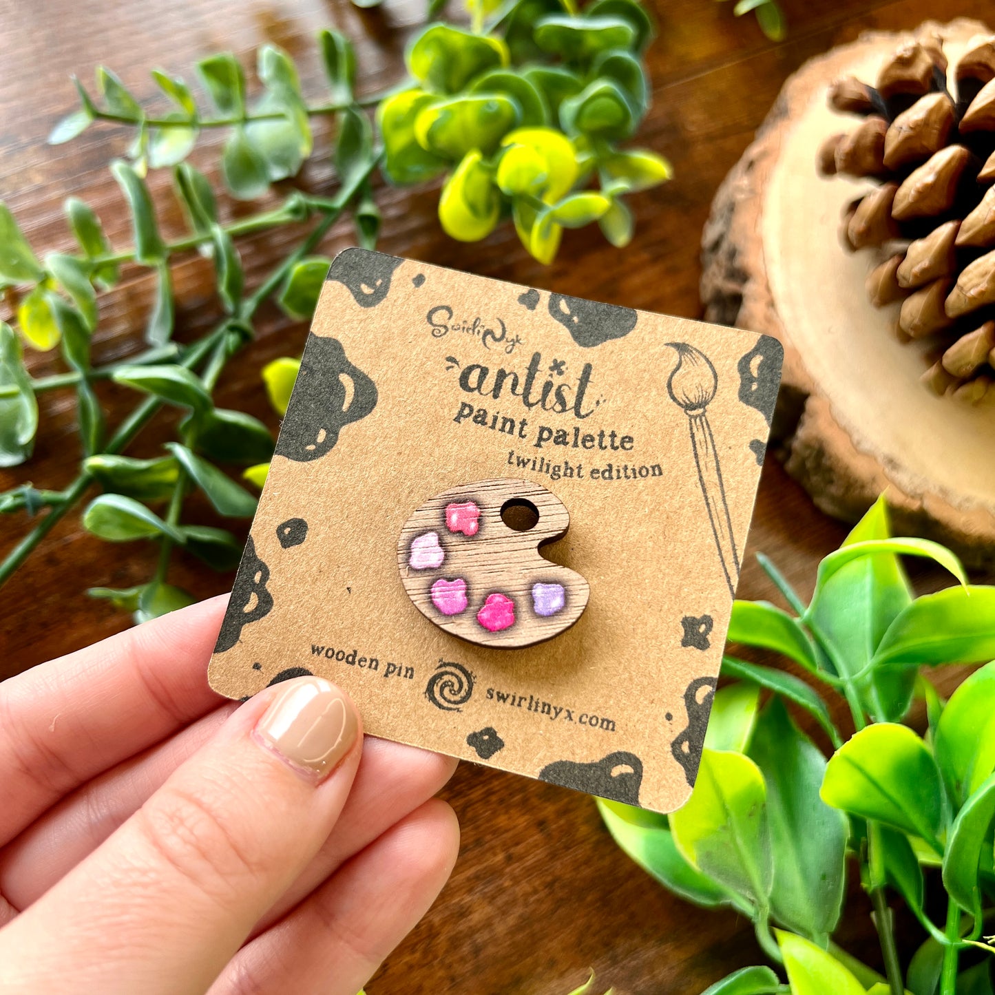 Twilight Paint Palette Wooden Pin