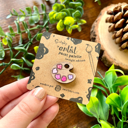 Twilight Paint Palette Wooden Pin