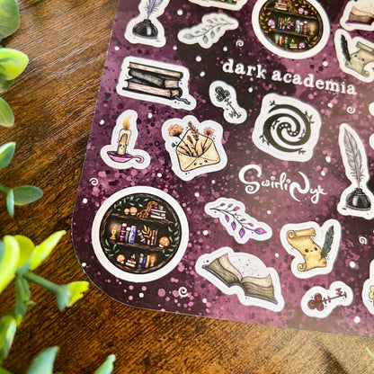 Gothic Dark Academia Sticker Sheet