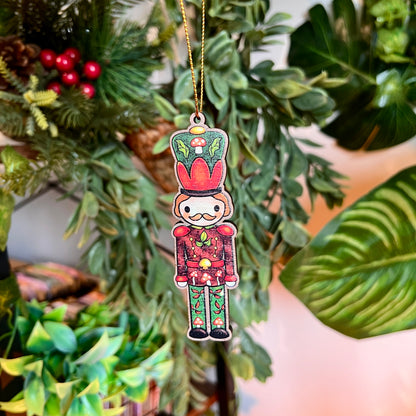 Nature's Nutcrackers Wooden Christmas Decoration Set