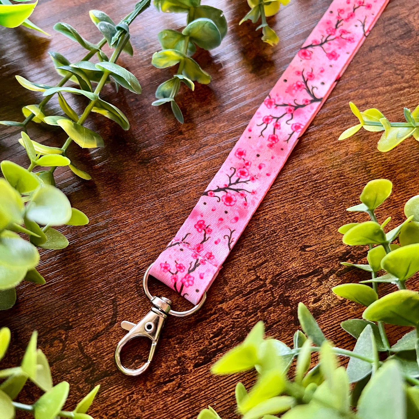 Pink Sakura Lanyard