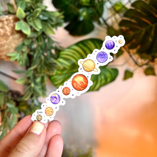 Solar System Clear Sticker