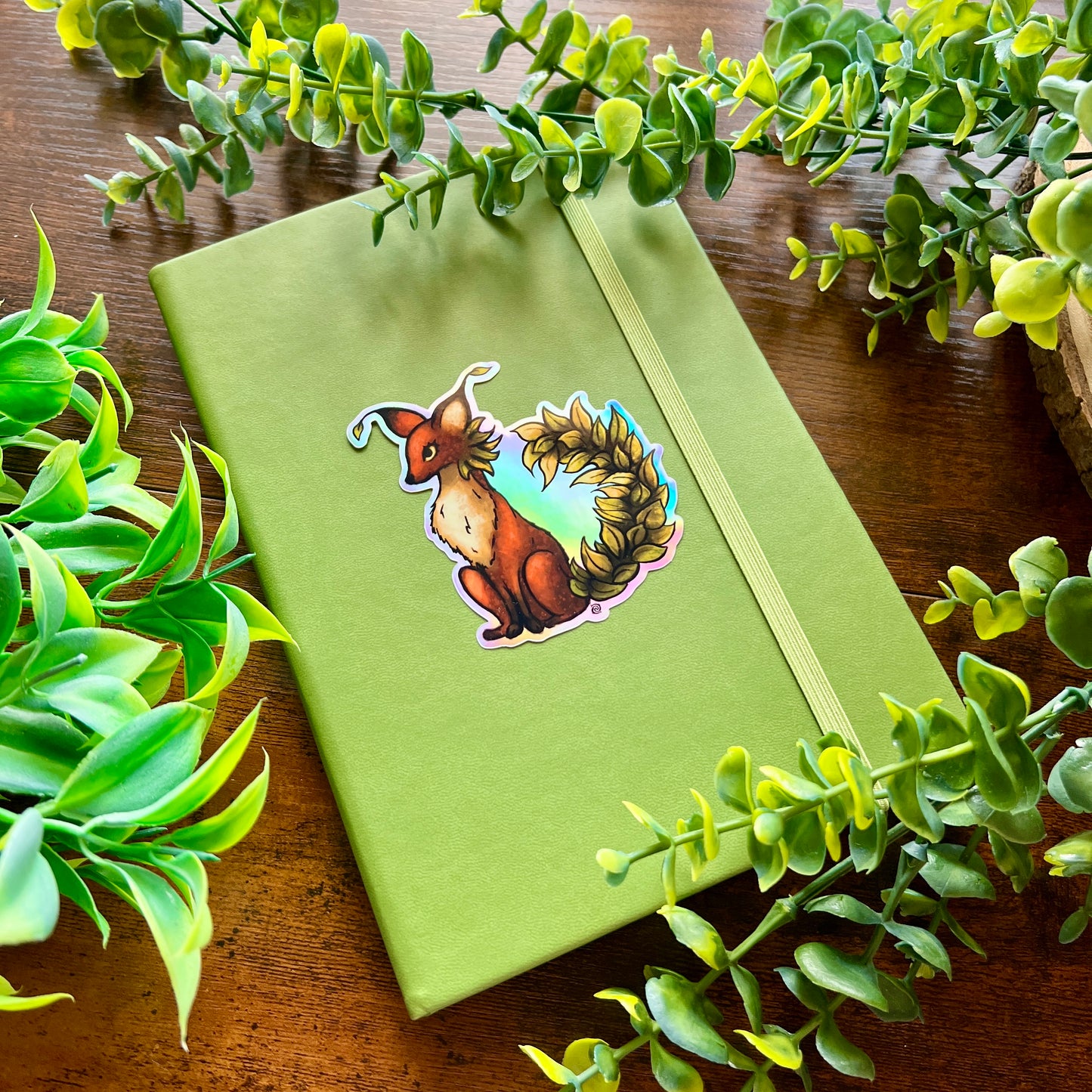 Mythical Fox Holographic Sticker