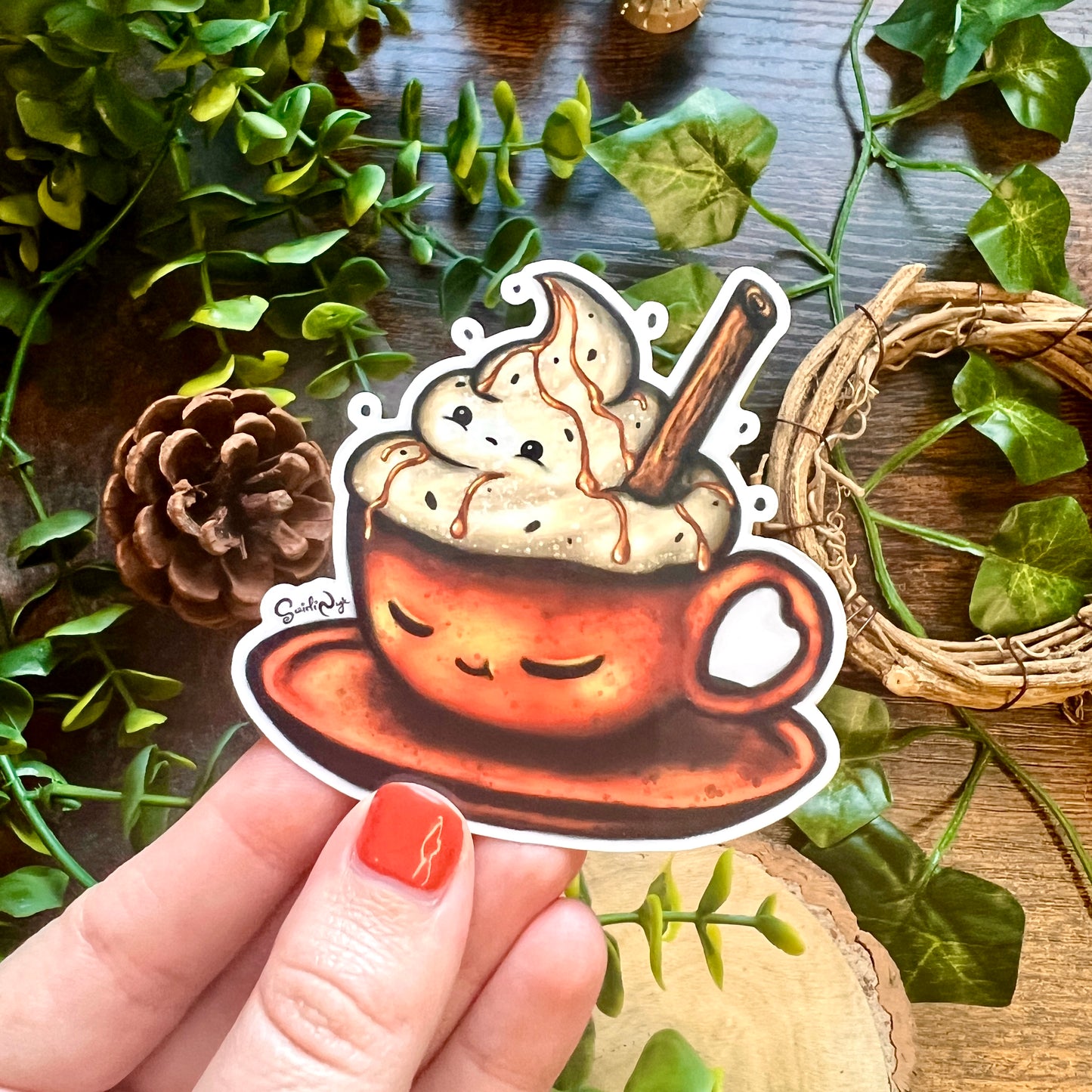 Cosy Cocoa Clear Sticker