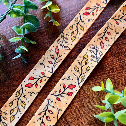 Parchment Leaves Lanyard