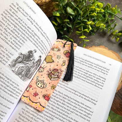 Neutral Cosy Evenings Bookmark