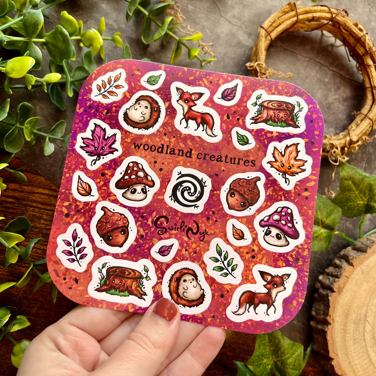 Dusk Woodland Creatures Sticker Sheet