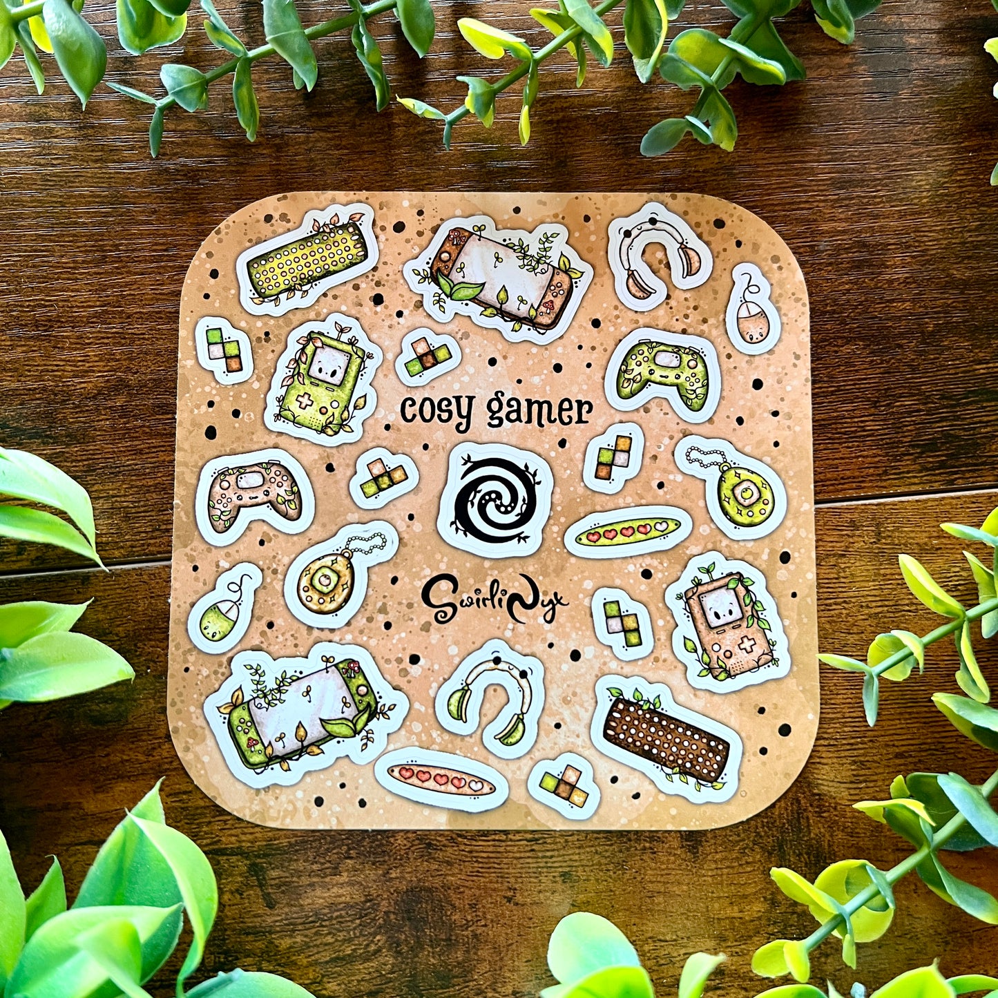 Neutral Cosy Gamer Sticker Sheet