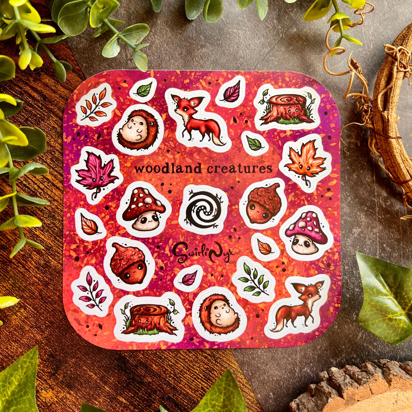Dusk Woodland Creatures Sticker Sheet