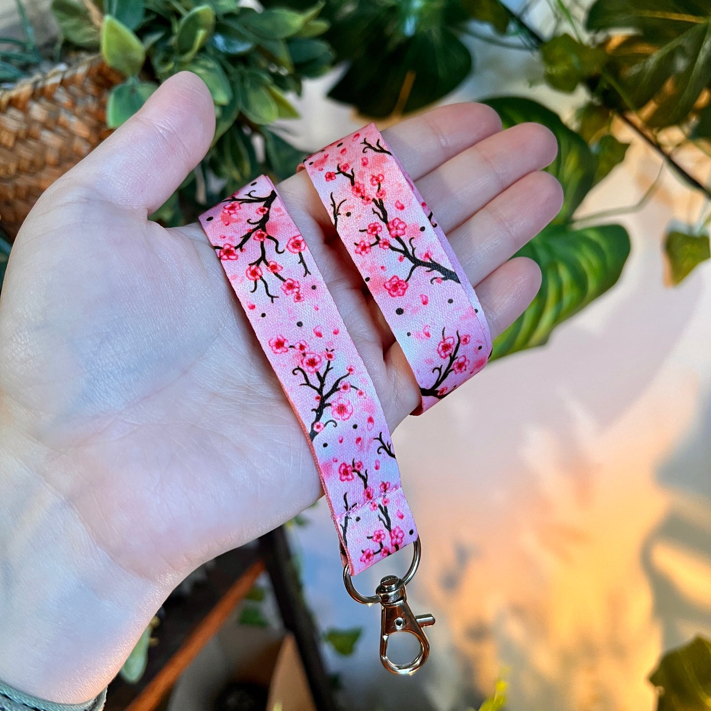 Pink Sakura Lanyard