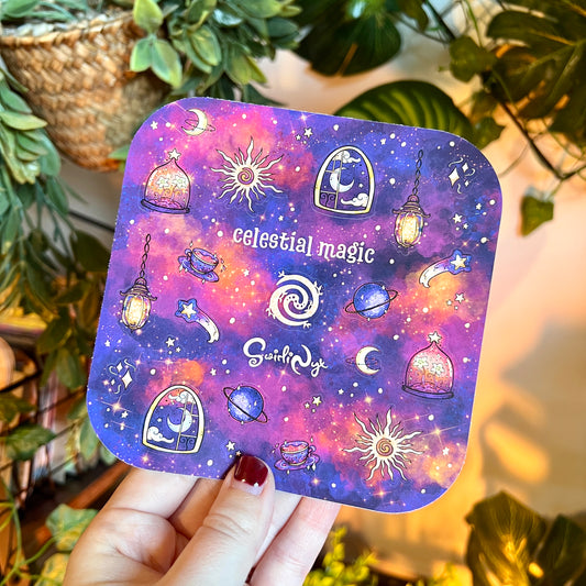 Celestial Magic Purple Sticker Sheet