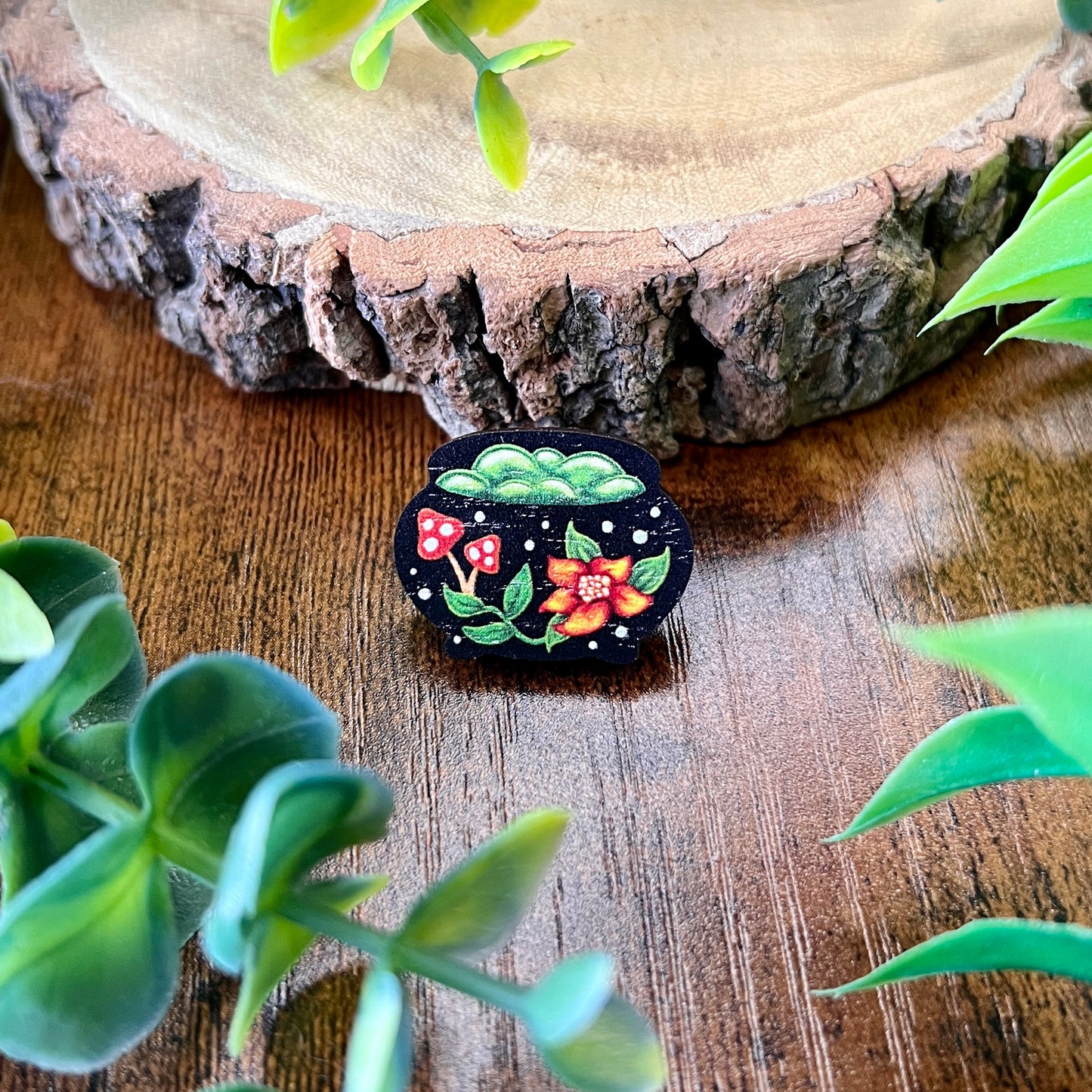 Cauldron Wooden Pin
