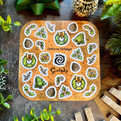 Natural Festive Foliage Sticker Sheet