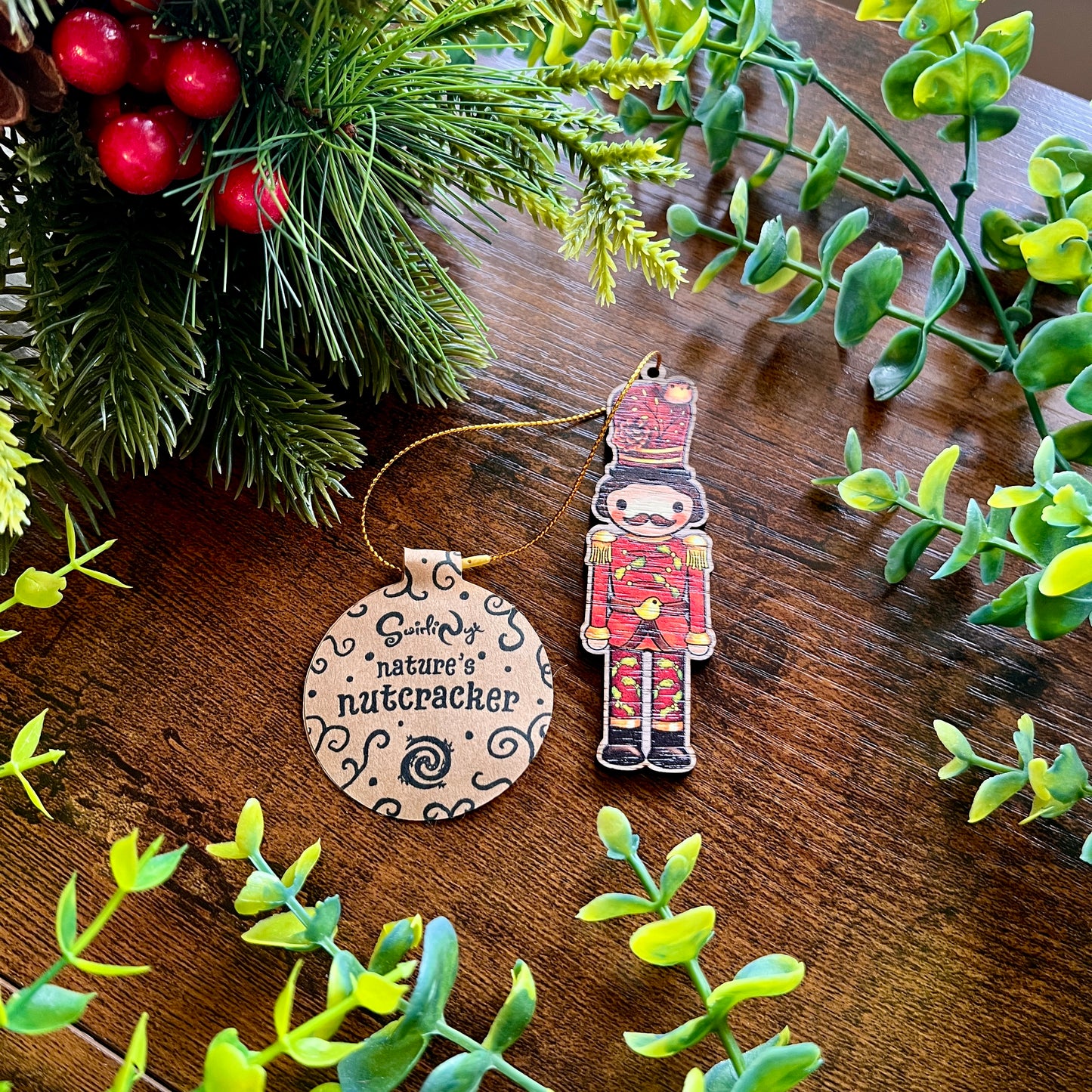 'Wilhelm' Nature's Nutcracker Wooden Decoration