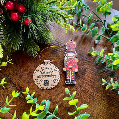 'Wilhelm' Nature's Nutcracker Wooden Decoration