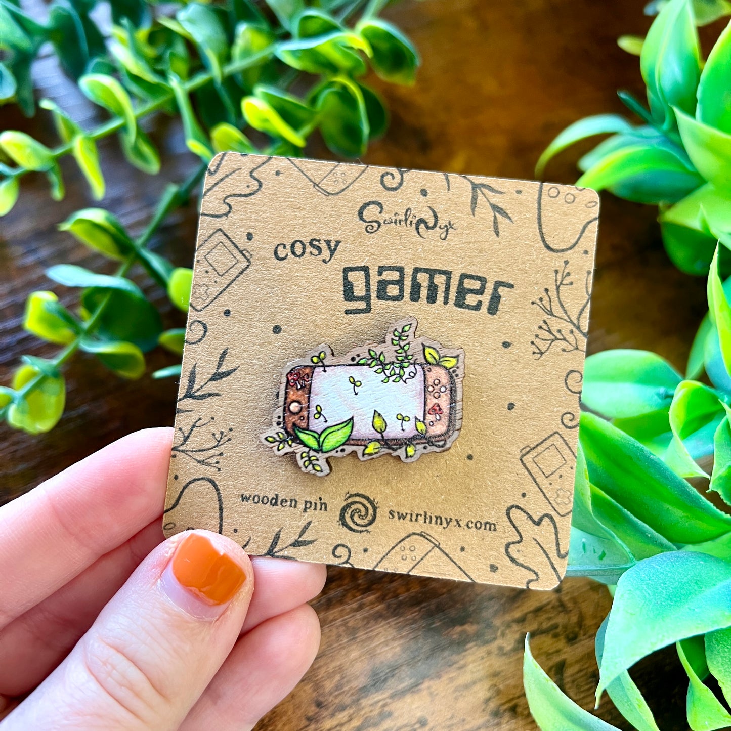 Cosy Gamer Wooden Pin