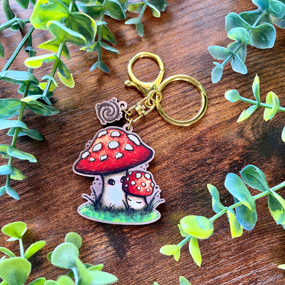 Mushie Mama Wooden Keyring