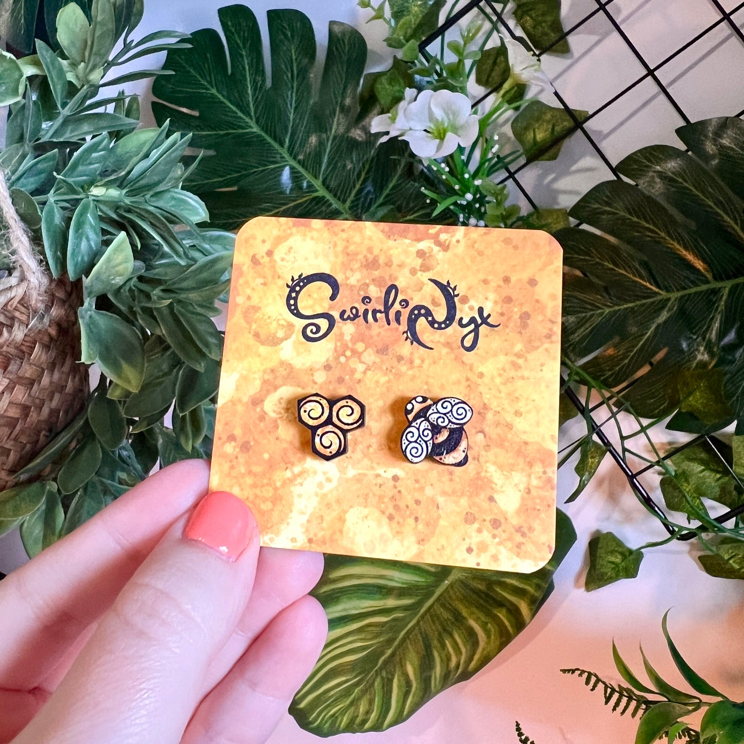 Spring Wooden Earrings 2 for £15