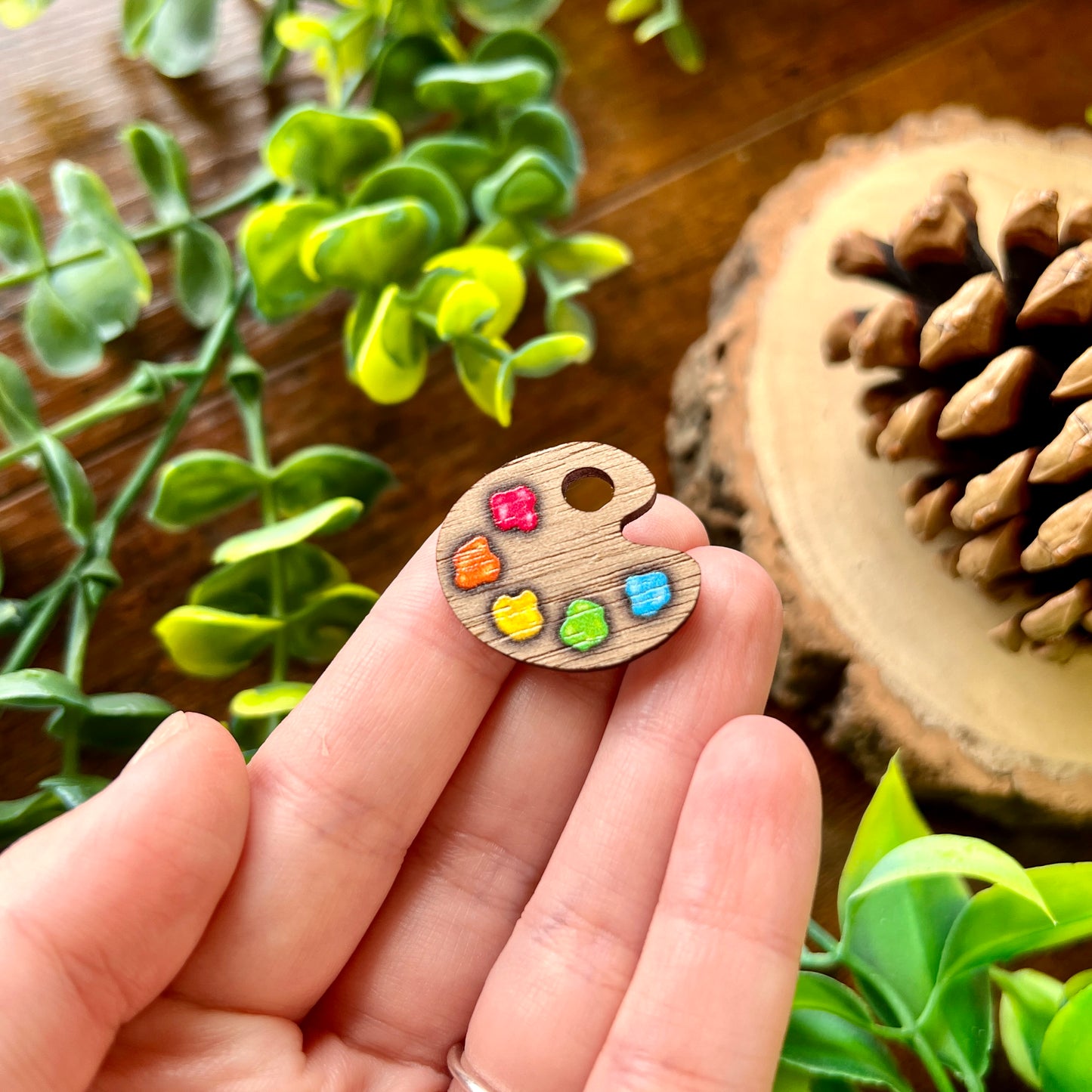 Classic Paint Palette Wooden Pin