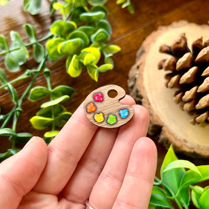 Classic Paint Palette Wooden Pin