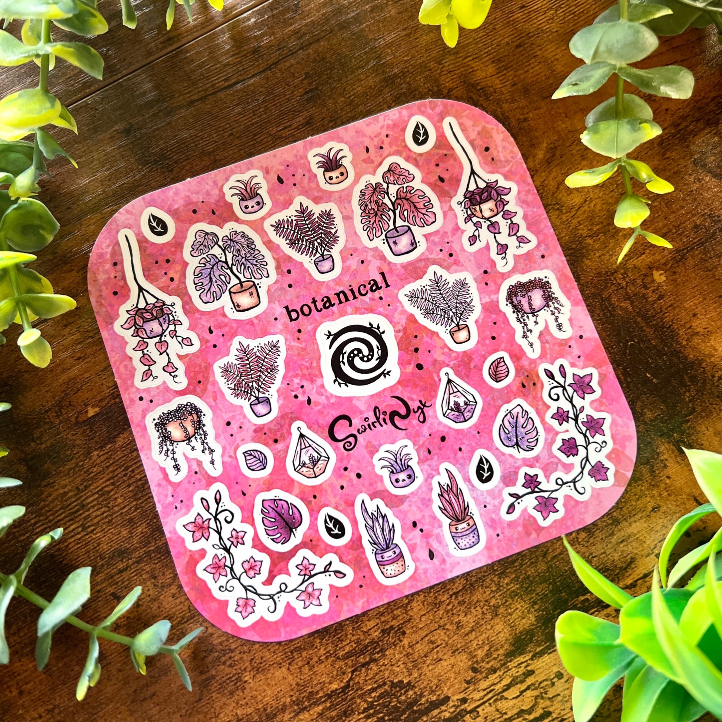 Pink Botanical Sticker Sheet