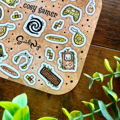 Neutral Cosy Gamer Sticker Sheet