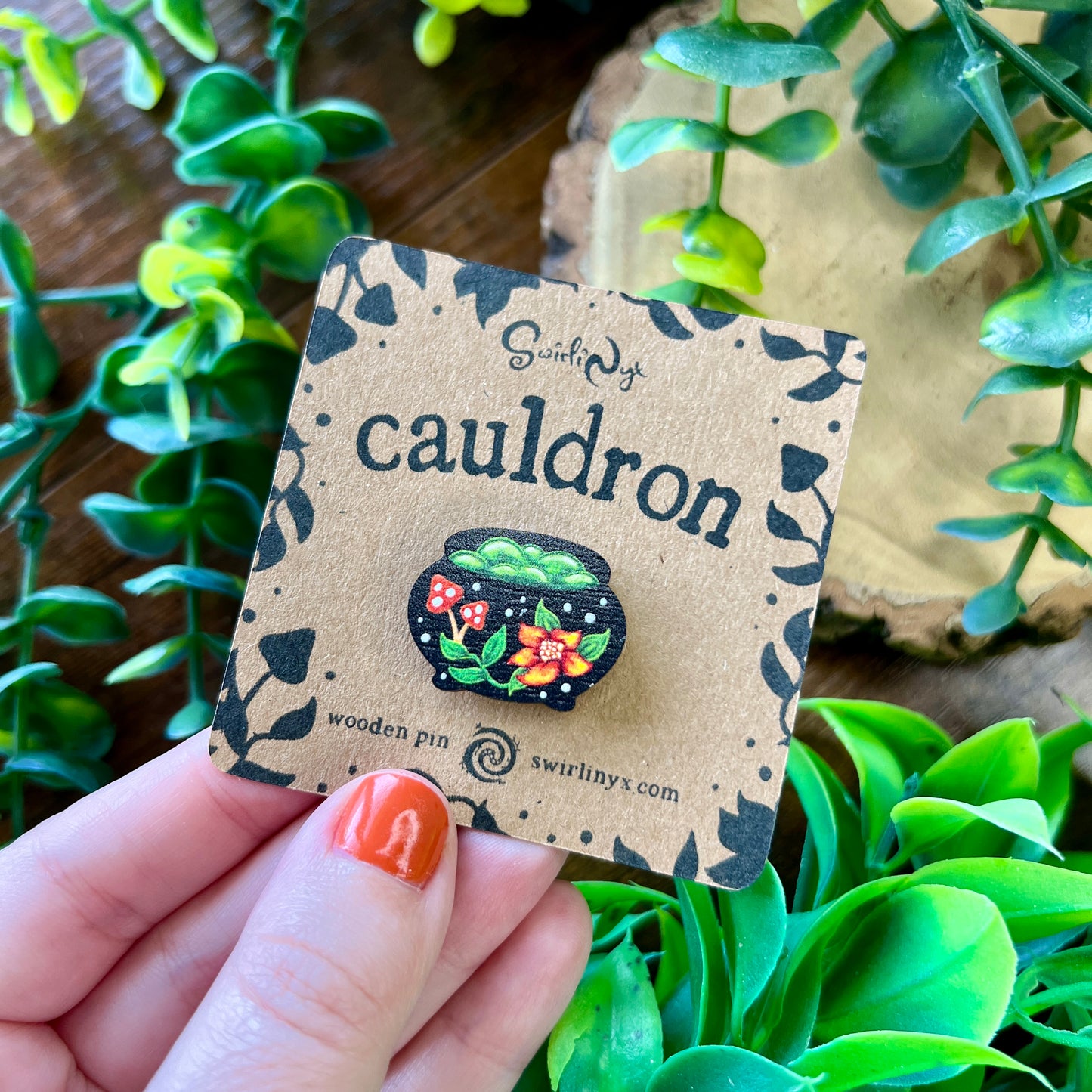Cauldron Wooden Pin