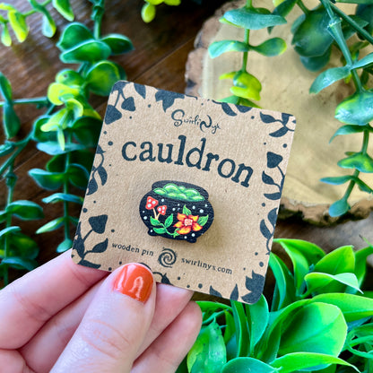 Cauldron Wooden Pin