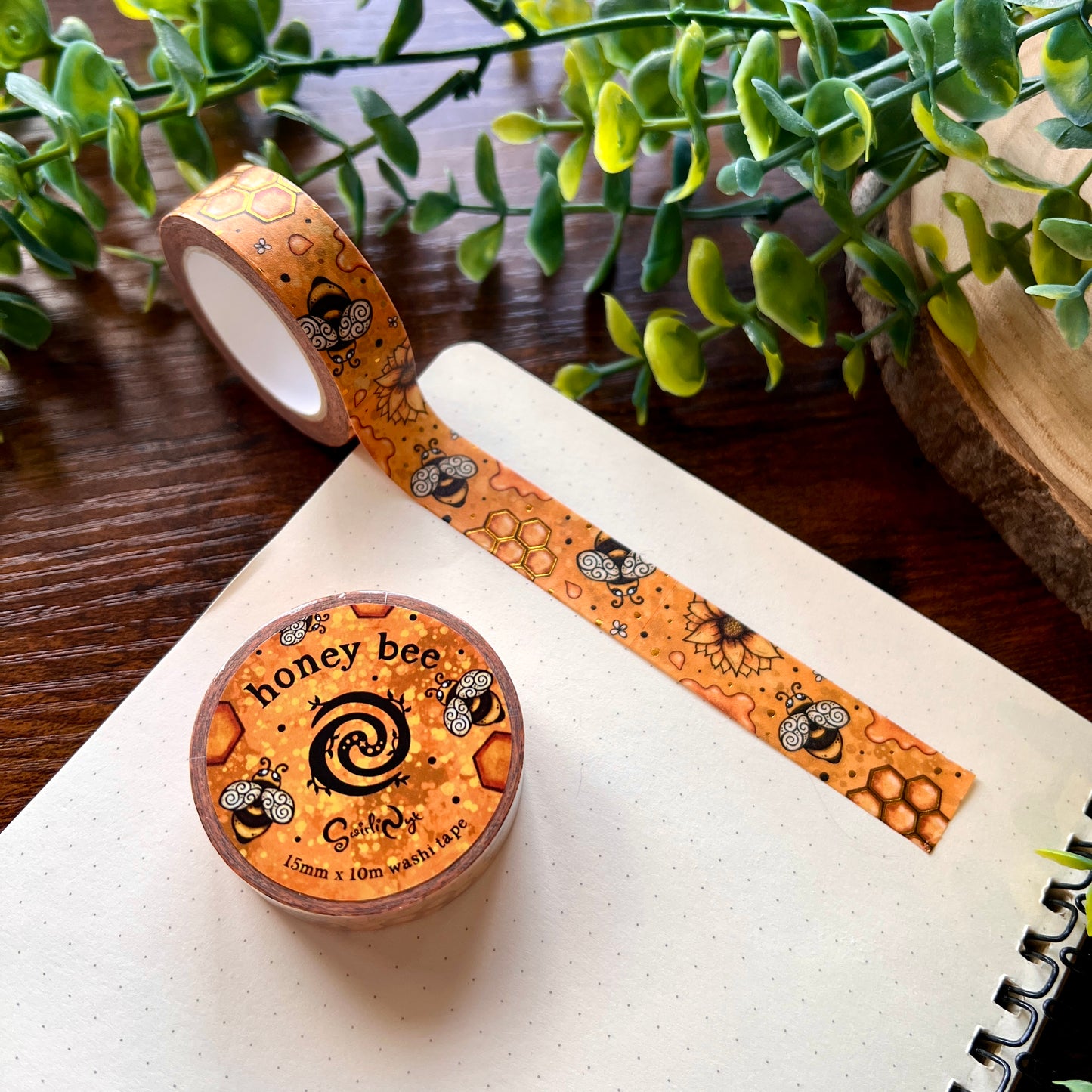 Honey Bee Foil Washi Tape