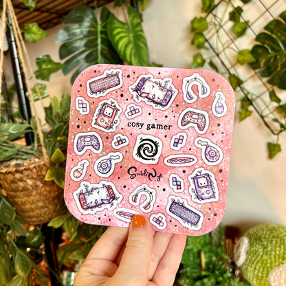 Pink Cosy Gamer Sticker Sheet