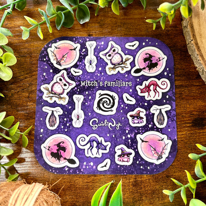 Purple Witch's Familiars Sticker Sheet